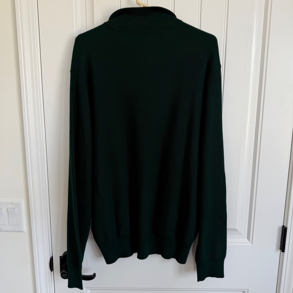 Polo Ralph Lauren Textured Dark Gren 1/4 Zip Pullover Sweater Men's XL NWT‎ - Picture 3 of 6